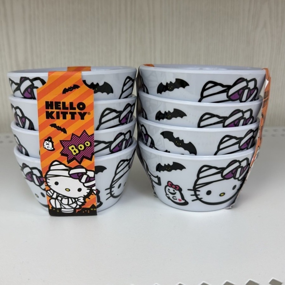 Hello Kitty Halloween‎ Mummy Bat Ghost Mini Bowls Set of 8